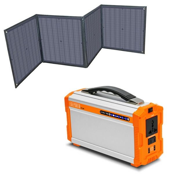 クマザキエイム Solpa ポータブル蓄電池＋折り畳みソーラーパネル