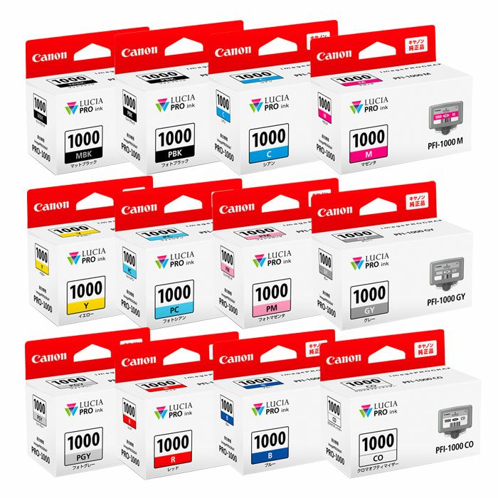 セット】キヤノン 純正 インクカートリッジ インクタンク PFI-1000MBK