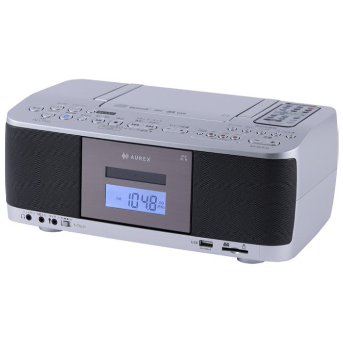 東芝 CDラジカセ AUREX SD/USB/CDラジオカセットレコーダー AX-KCR70-S